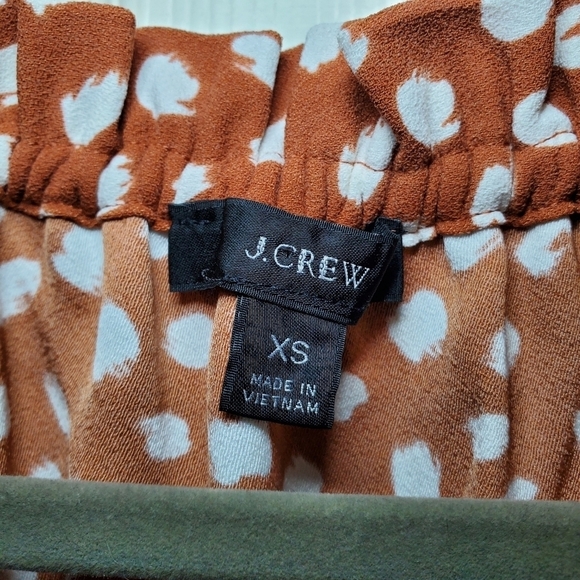 J. Crew Drapey Ruffleneck Top in Brushstroke Printed 365 Crepe Blouse XS - Picture 9 of 10